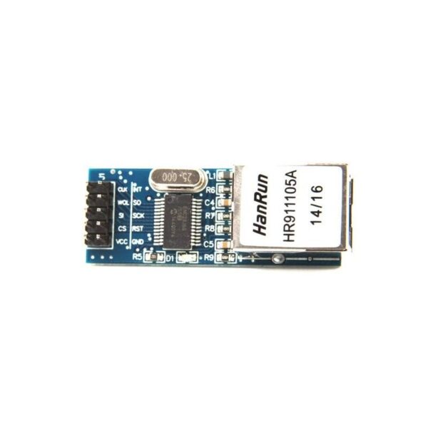 ENC28J60 Ethernet LAN Network Module Mini AVR LPC STM3 The network module communicates with the Arduino type board through the SPI protocol ideal for projects with ARDUINO, PIC, AVR, STM32. ENC28J60 Ethernet LAN Network Module Mini AVR LPC STM3 features: - Chip ENC28J60 Microchip - Module: 10Base-T - 3.3V power - SPI interface - 25Mhz speed - LED status LED - Hanrun network transformer - Network Interface board HR911105A - Operating temperature: -40ºC to + 85ºC - Dimensions: 51 x 19 x 16 mm Read more... Reference W0006